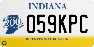 IN license plate 059KPC