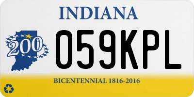 IN license plate 059KPL