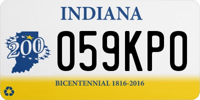 IN license plate 059KPO