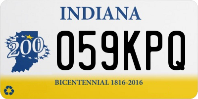 IN license plate 059KPQ