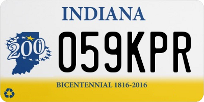 IN license plate 059KPR