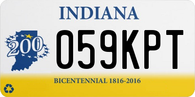 IN license plate 059KPT