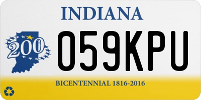 IN license plate 059KPU