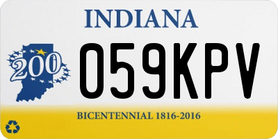 IN license plate 059KPV