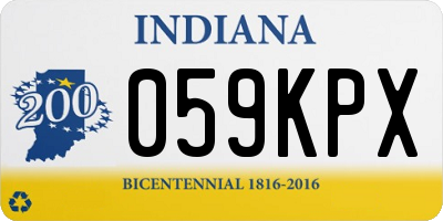 IN license plate 059KPX
