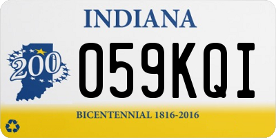 IN license plate 059KQI