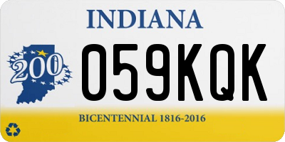 IN license plate 059KQK