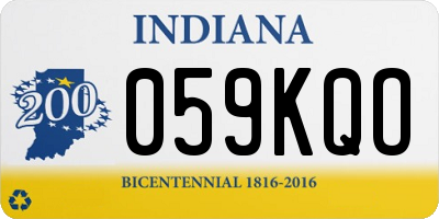 IN license plate 059KQO