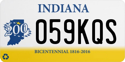 IN license plate 059KQS