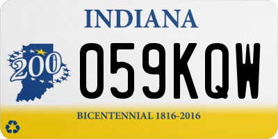 IN license plate 059KQW
