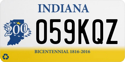 IN license plate 059KQZ