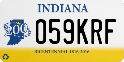 IN license plate 059KRF