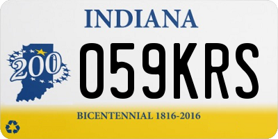 IN license plate 059KRS