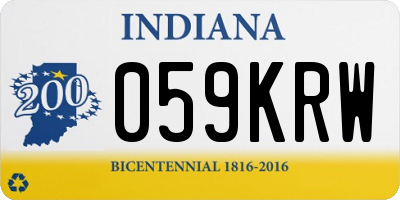 IN license plate 059KRW