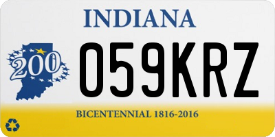 IN license plate 059KRZ