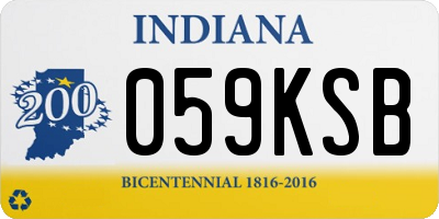 IN license plate 059KSB