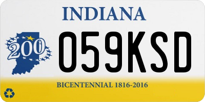 IN license plate 059KSD