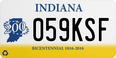 IN license plate 059KSF
