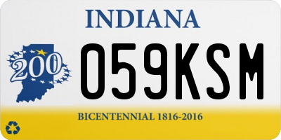 IN license plate 059KSM