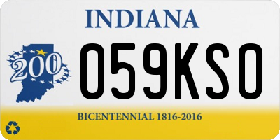 IN license plate 059KSO