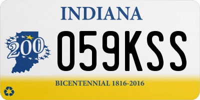 IN license plate 059KSS