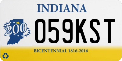 IN license plate 059KST