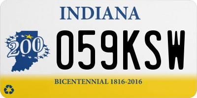 IN license plate 059KSW