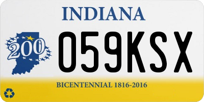 IN license plate 059KSX