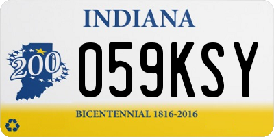 IN license plate 059KSY