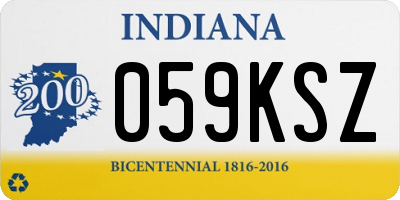 IN license plate 059KSZ