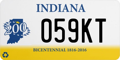 IN license plate 059KT