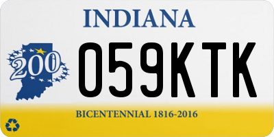 IN license plate 059KTK