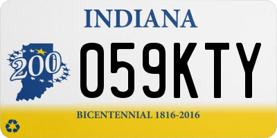 IN license plate 059KTY