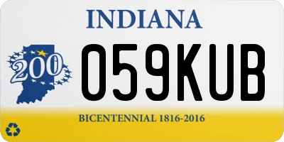 IN license plate 059KUB