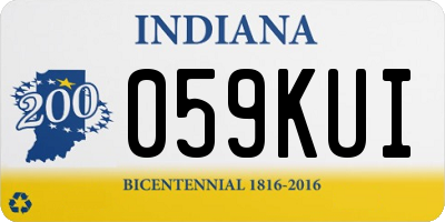 IN license plate 059KUI