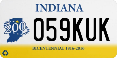 IN license plate 059KUK