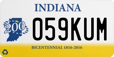IN license plate 059KUM