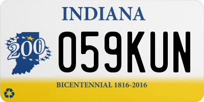 IN license plate 059KUN