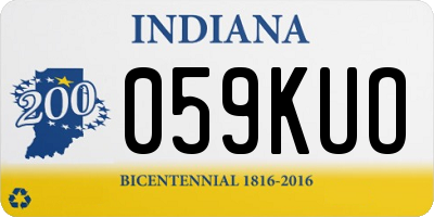 IN license plate 059KUO