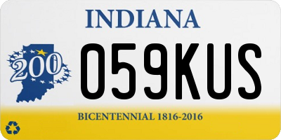 IN license plate 059KUS