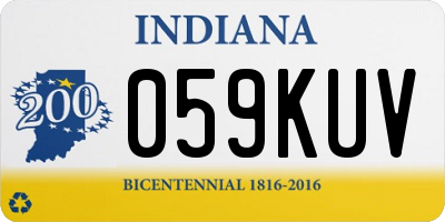 IN license plate 059KUV