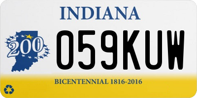 IN license plate 059KUW