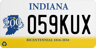 IN license plate 059KUX