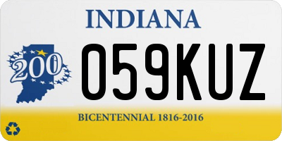 IN license plate 059KUZ