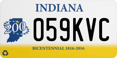 IN license plate 059KVC