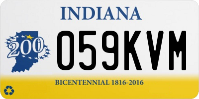 IN license plate 059KVM