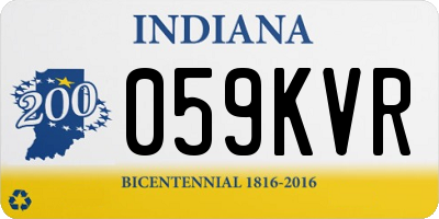 IN license plate 059KVR