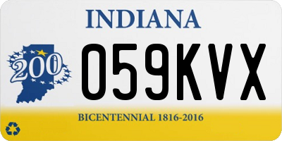 IN license plate 059KVX