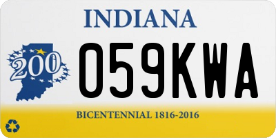 IN license plate 059KWA