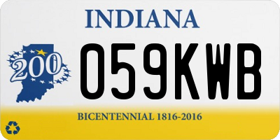 IN license plate 059KWB
